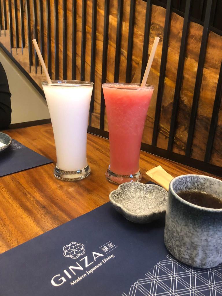 Coconut shake and watermelon shake