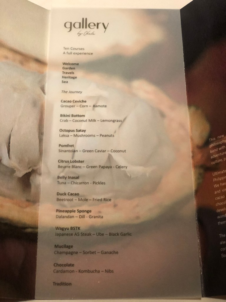 Gallery Ten Course Menu